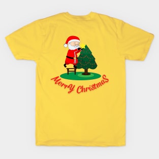 Merry Christmas | Santa Claus | Christmas Tree T-Shirt